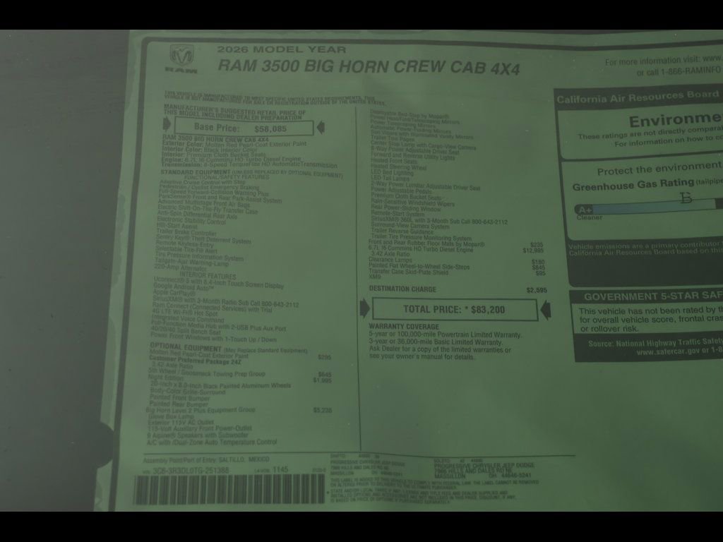 New 2026 RAM 3500 Big Horn image 27