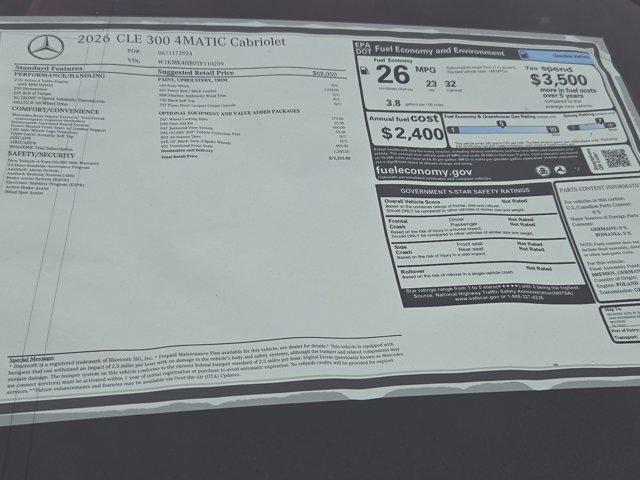 New 2026 Mercedes-Benz CLE 300 4MATIC Cabriolet image 16