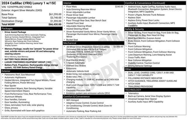 Used 2024 Cadillac Lyriq Luxury image 20