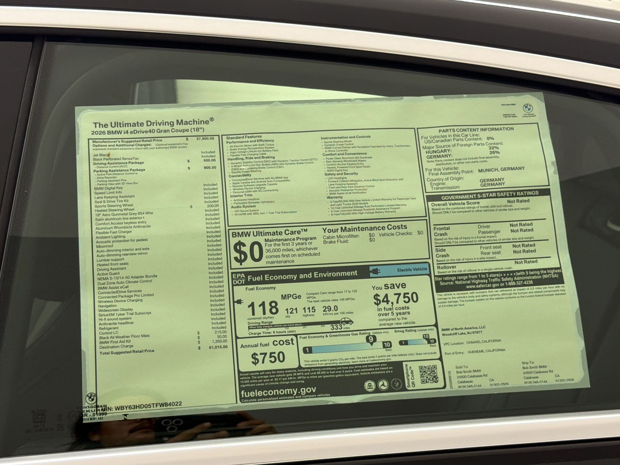 New 2026 BMW i4 eDrive40 w/ Parking Assistance Package RWD image 32