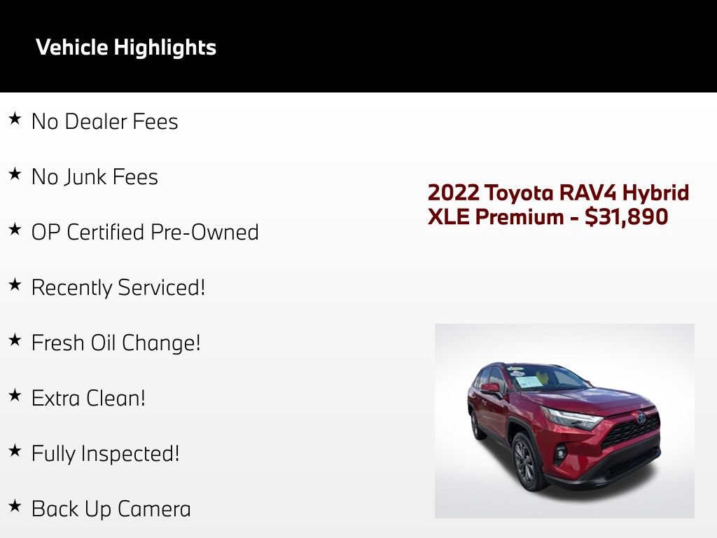 Used 2022 Toyota RAV4 XLE Premium AWD/4WD image 50
