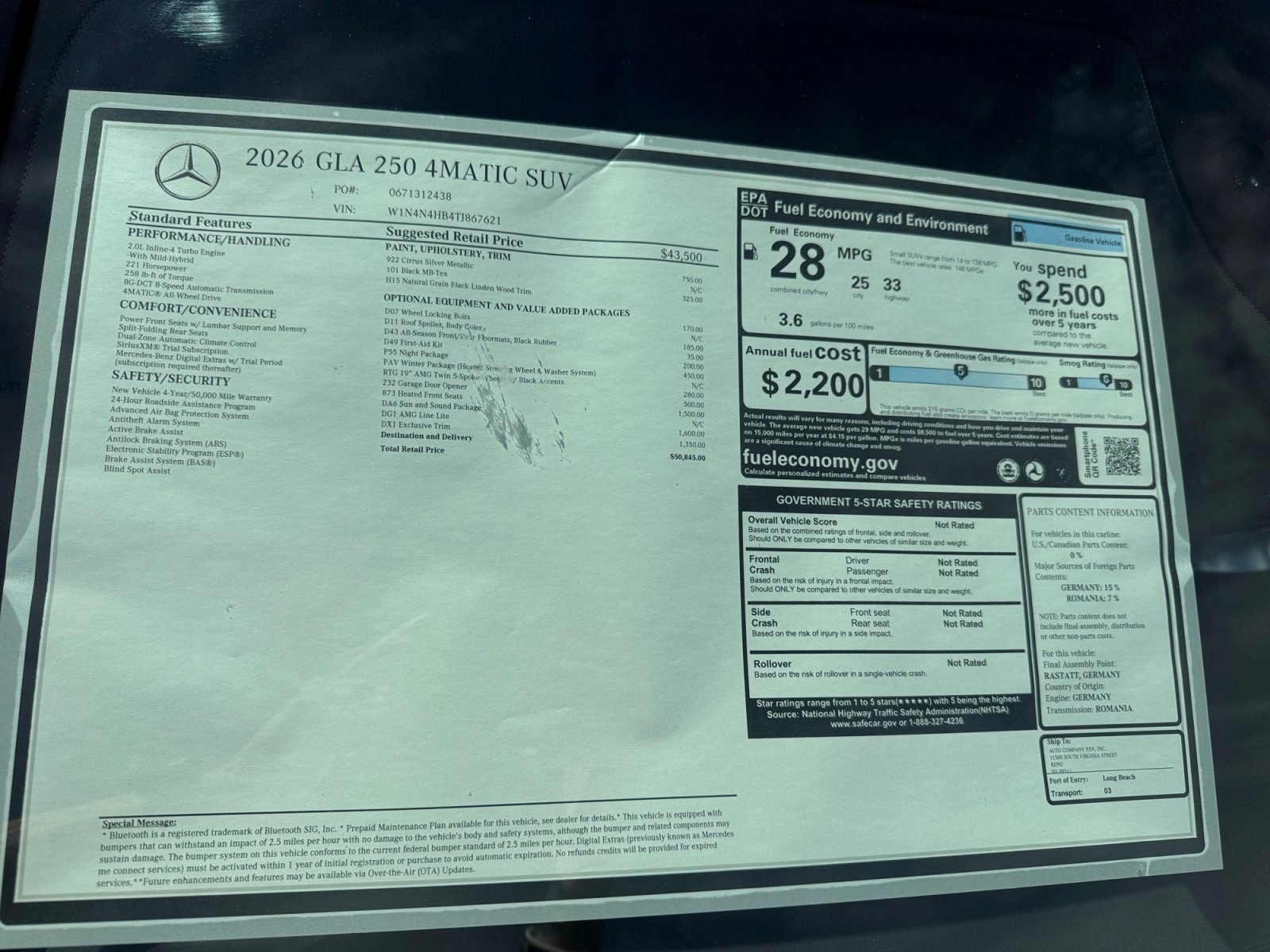 New 2026 Mercedes-Benz GLA 250 4MATIC image 19