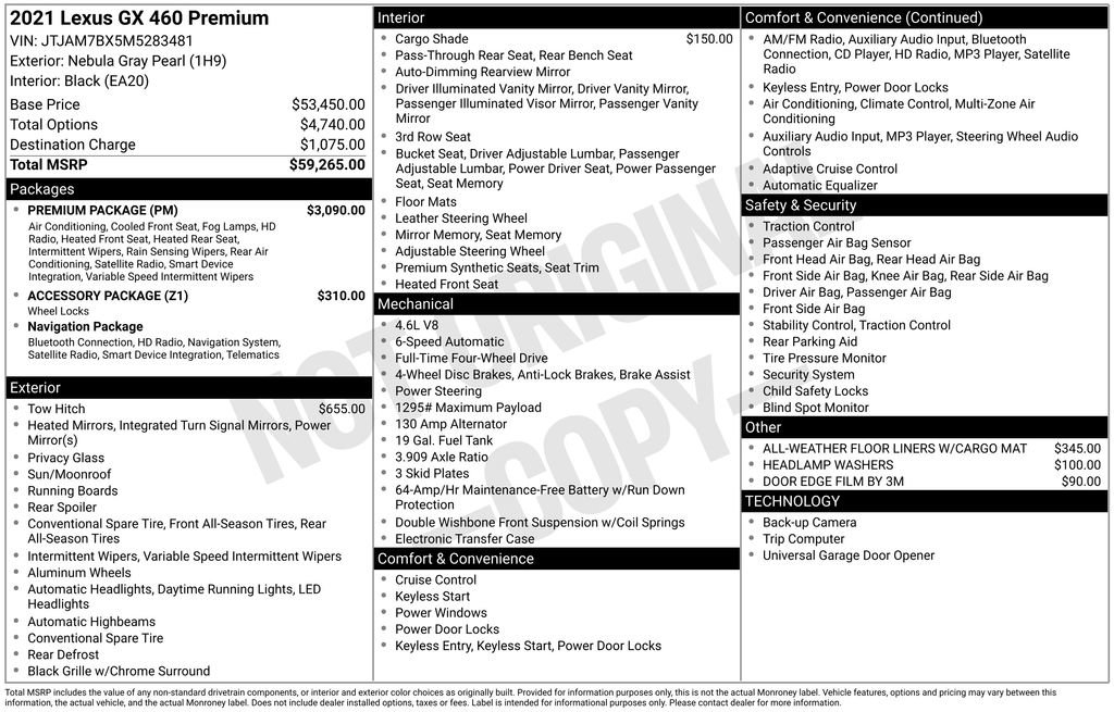Used 2021 Lexus GX 460 Premium w/ Premium Package image 2