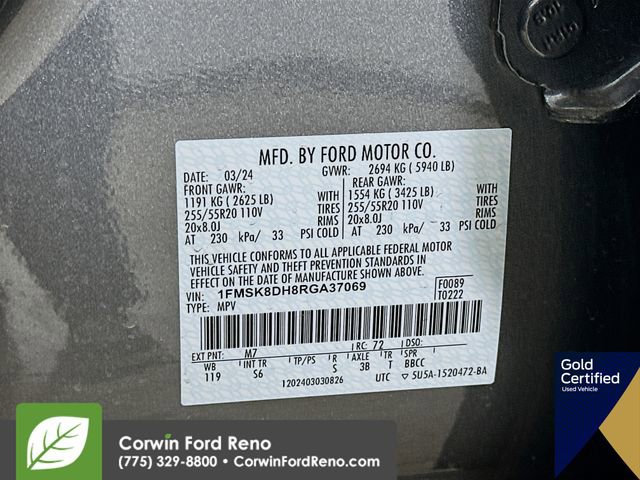 Certified 2024 Ford Explorer XLT w/ Equipment Group 202A image 34