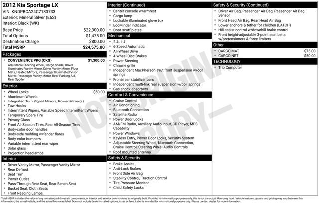 Used 2012 Kia Sportage LX w/ Convenience Pkg AWD/4WD image 36