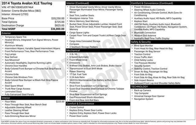 Used 2014 Toyota Avalon XLE Touring image 2