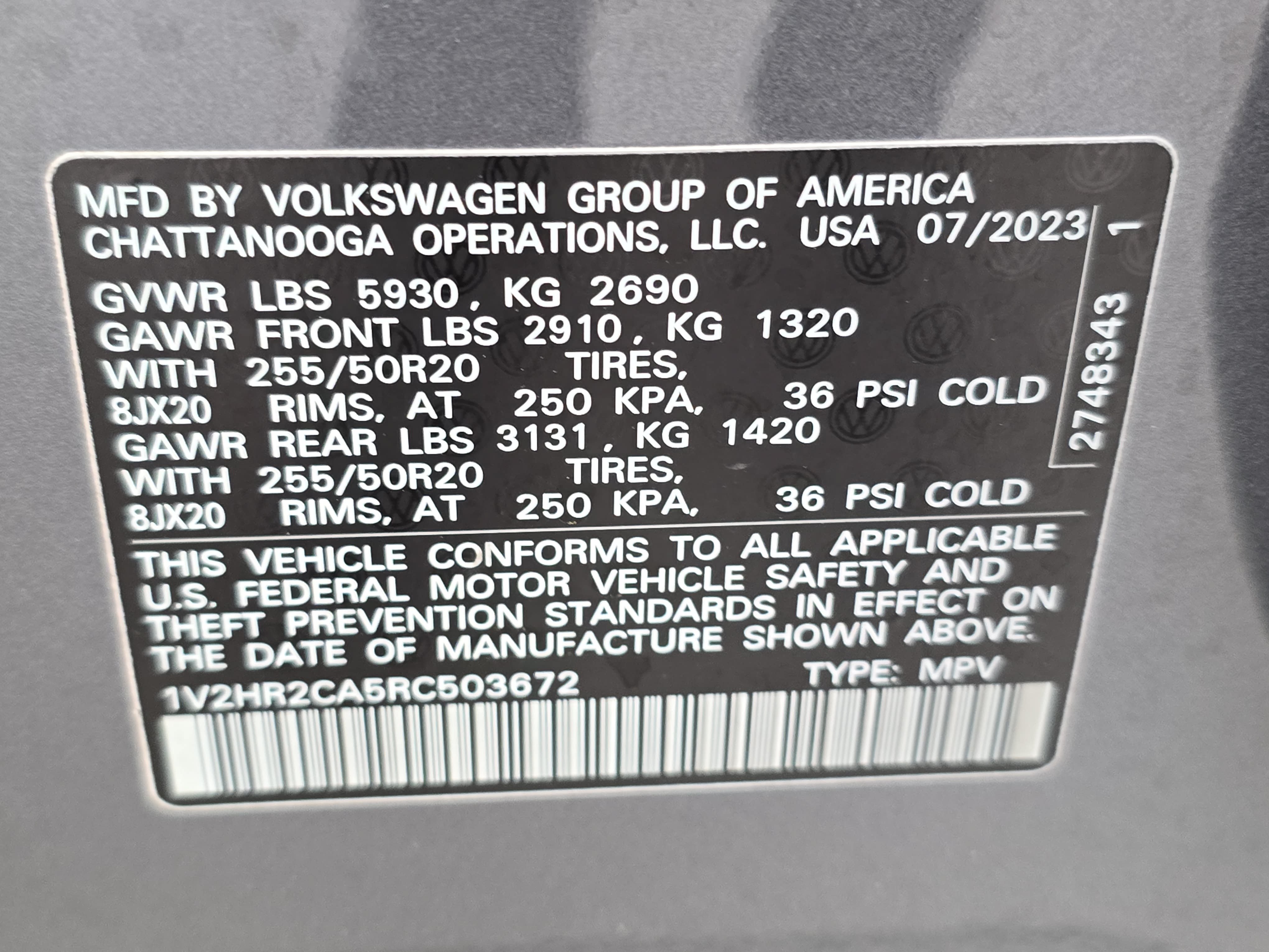Certified 2024 Volkswagen Atlas SE AWD/4WD image 36