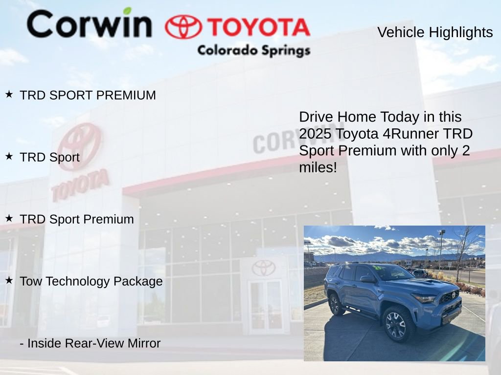 Used 2025 Toyota 4Runner TRD Sport Premium w/ Tow Technology Package image 7