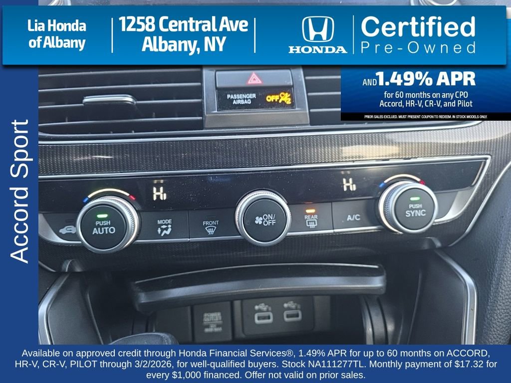Certified 2022 Honda Accord Sport image 17