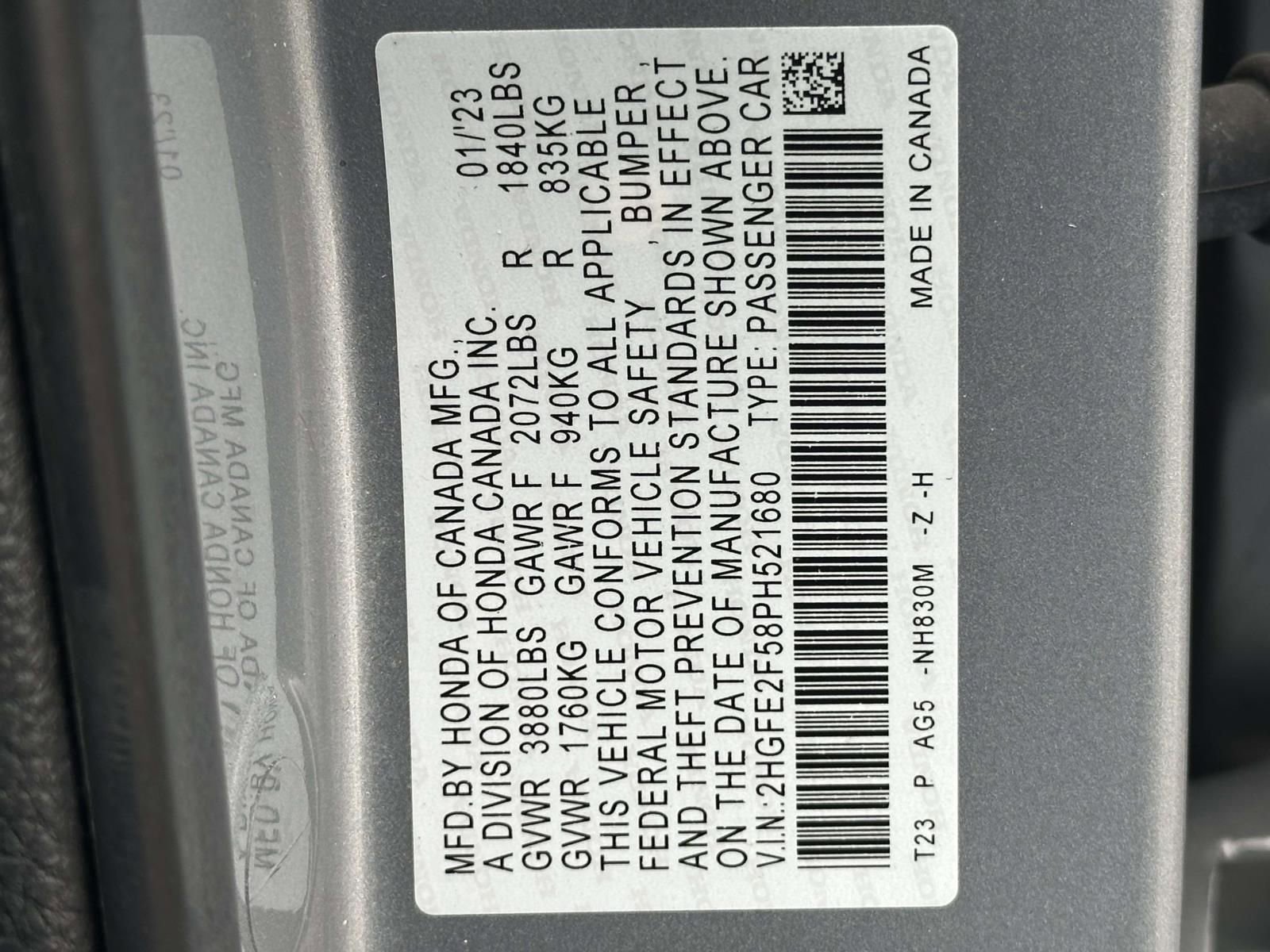 Used 2023 Honda Civic Sport image 26