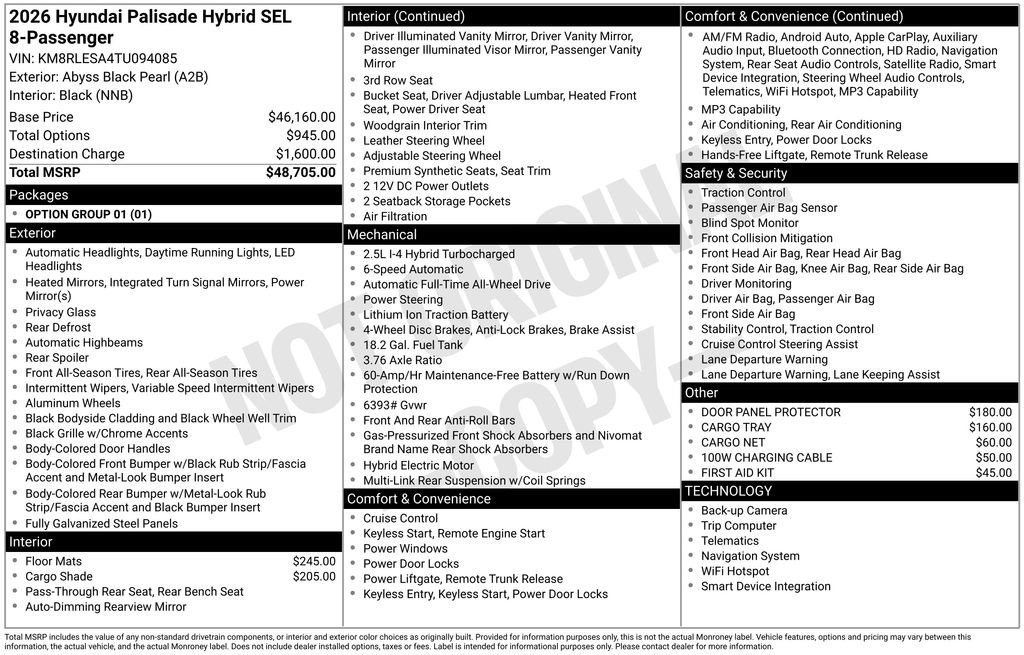 New 2026 Hyundai Palisade SEL AWD/4WD image 5