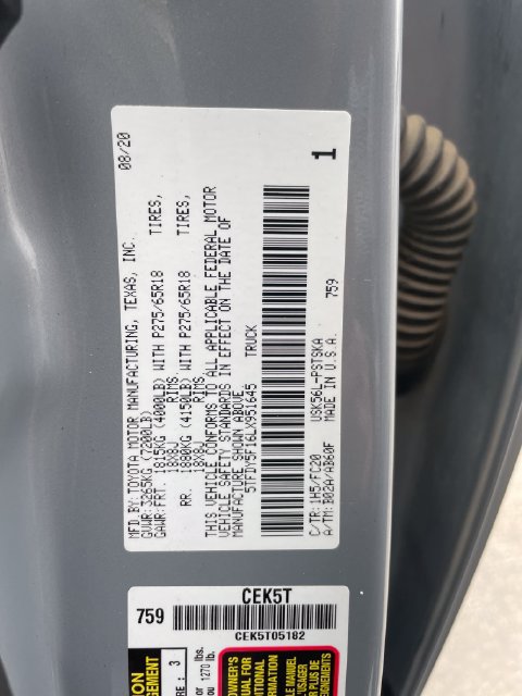 Used 2020 Toyota Tundra SR5 w/ SR5 Upgrade Package AWD/4WD image 31
