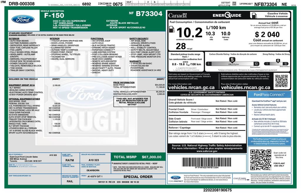 Used 2022 Ford F150 XLT w/ Equipment Group 301A Mid image 3