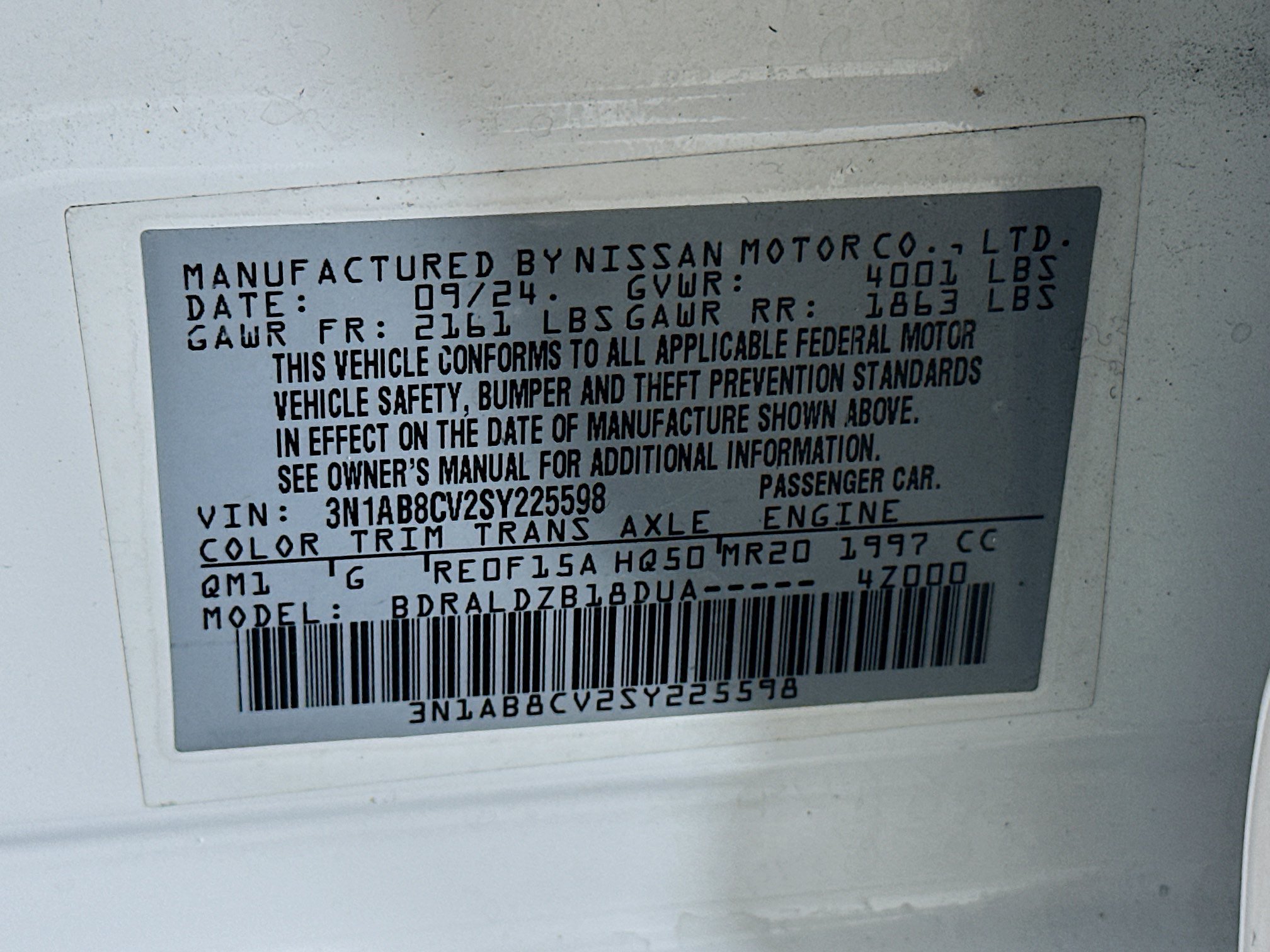 Used 2025 Nissan Sentra SV FWD image 12