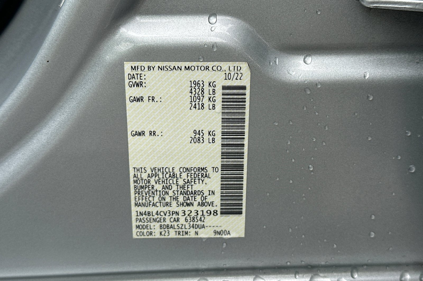 Certified 2023 Nissan Altima 2.5 SR FWD image 29