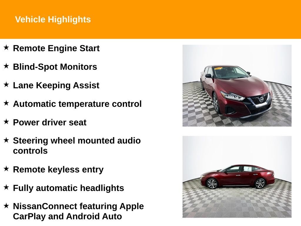 Used 2020 Nissan Maxima 3.5 S w/ Floor Mat Group image 2