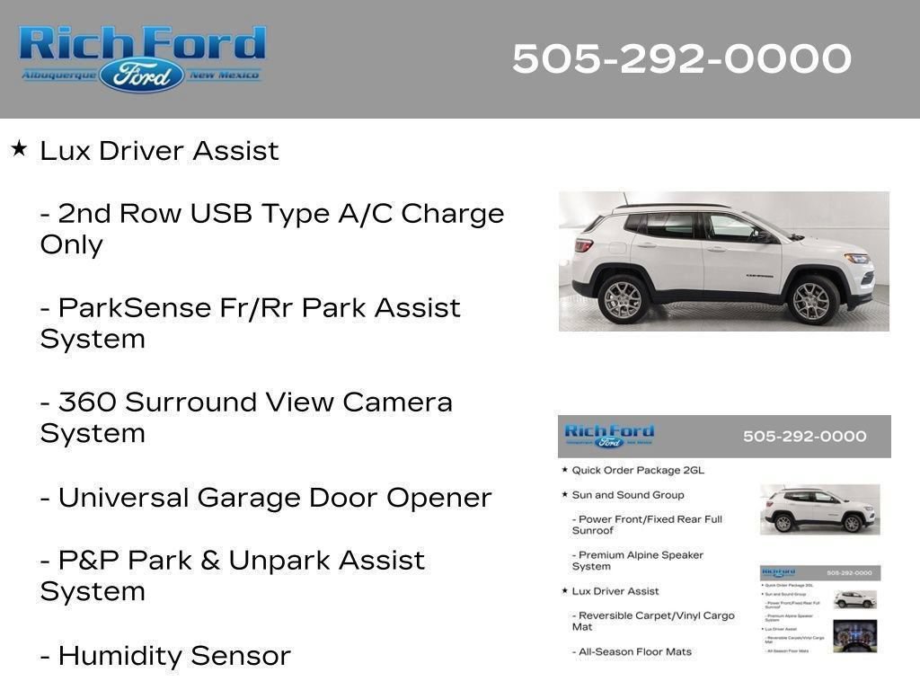 Used 2022 Jeep Compass Latitude w/ Sun and Sound Group AWD/4WD image 89