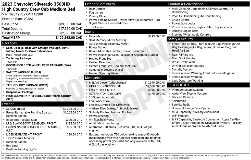 Used 2023 Chevrolet Silverado 3500 High Country AWD/4WD image 40