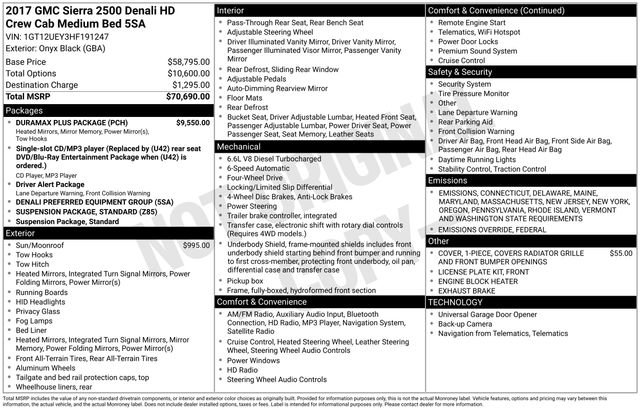 Used 2017 GMC Sierra 2500 Denali w/ Duramax Plus Package image 5