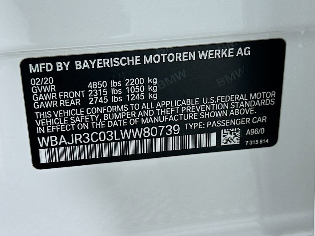 Used 2020 BMW 530i w/ Premium Package RWD image 33