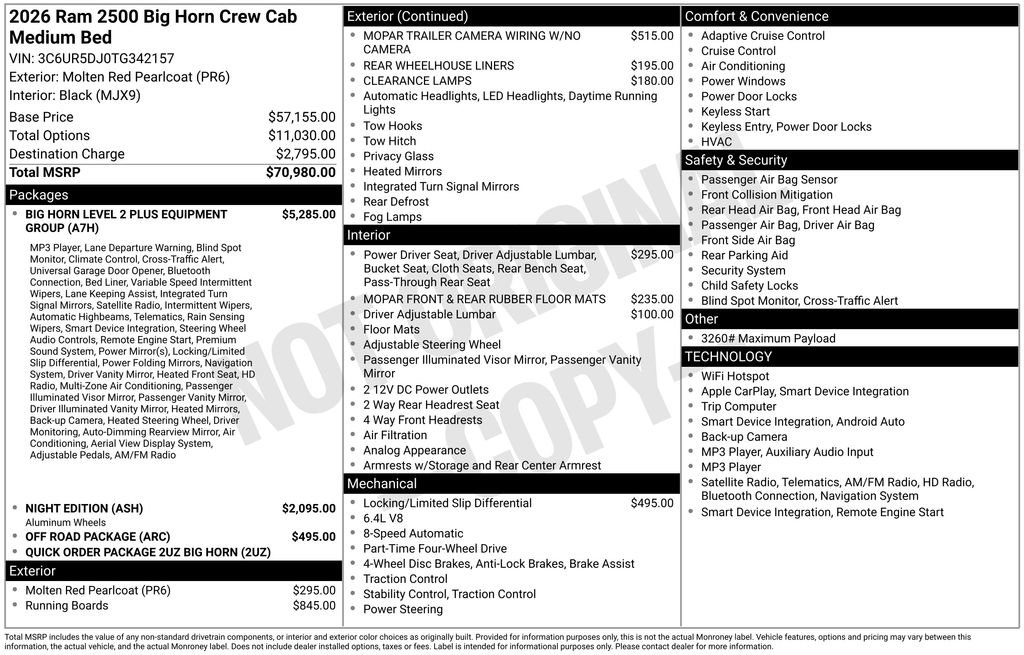 Used 2026 RAM 2500 Big Horn AWD/4WD image 65