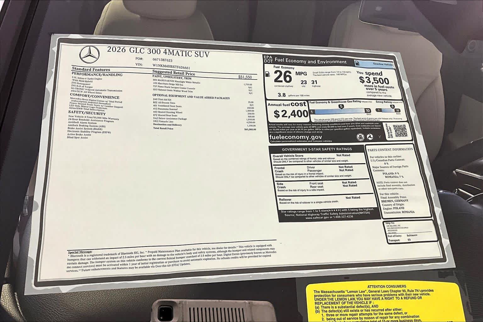 New 2026 Mercedes-Benz GLC 300 4MATIC image 18