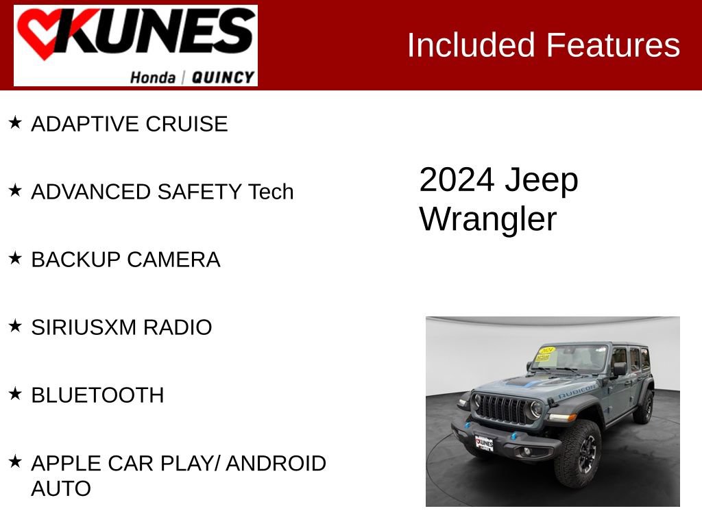 Used 2024 Jeep Wrangler Unlimited Rubicon 4xe AWD/4WD image 2