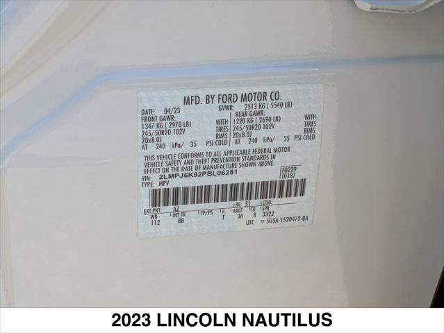 Certified 2023 Lincoln Nautilus Reserve FWD image 30