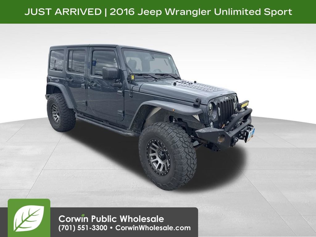 Used 2016 Jeep Wrangler Unlimited Sport w/ Quick Order Package 24S AWD/4WD image 1