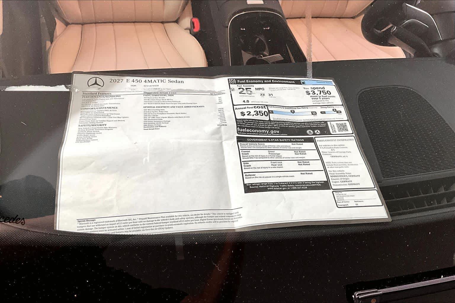New 2027 Mercedes-Benz E 450 4MATIC Sedan image 19