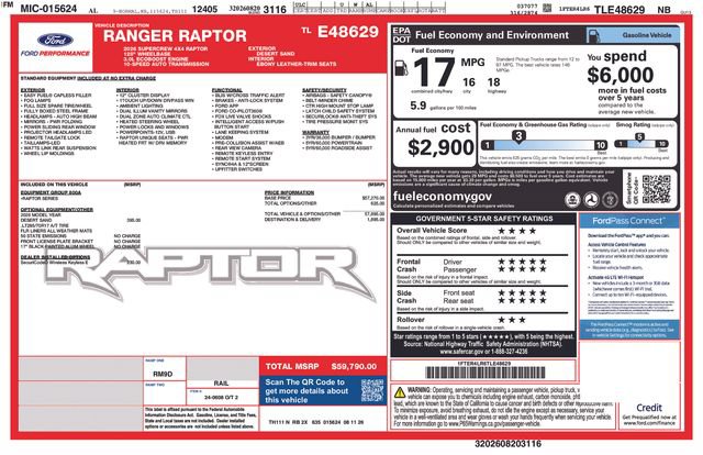 New 2026 Ford Ranger Raptor AWD/4WD image 10