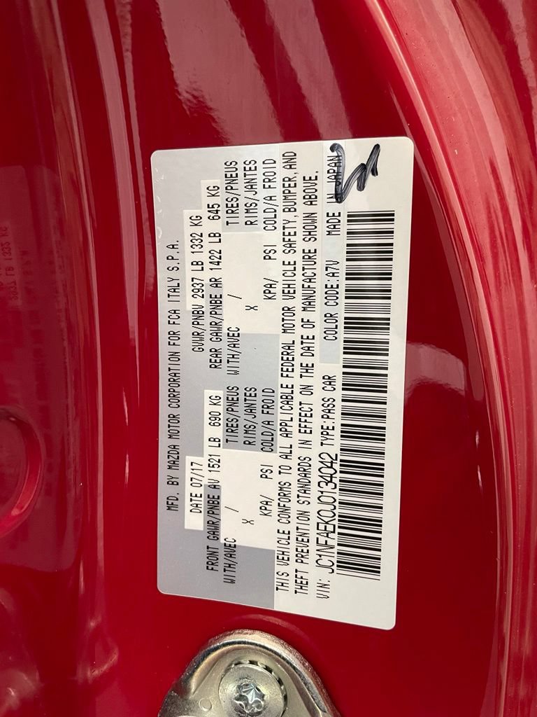 Used 2018 FIAT 124 Spider Abarth w/ Convenience Group RWD image 26
