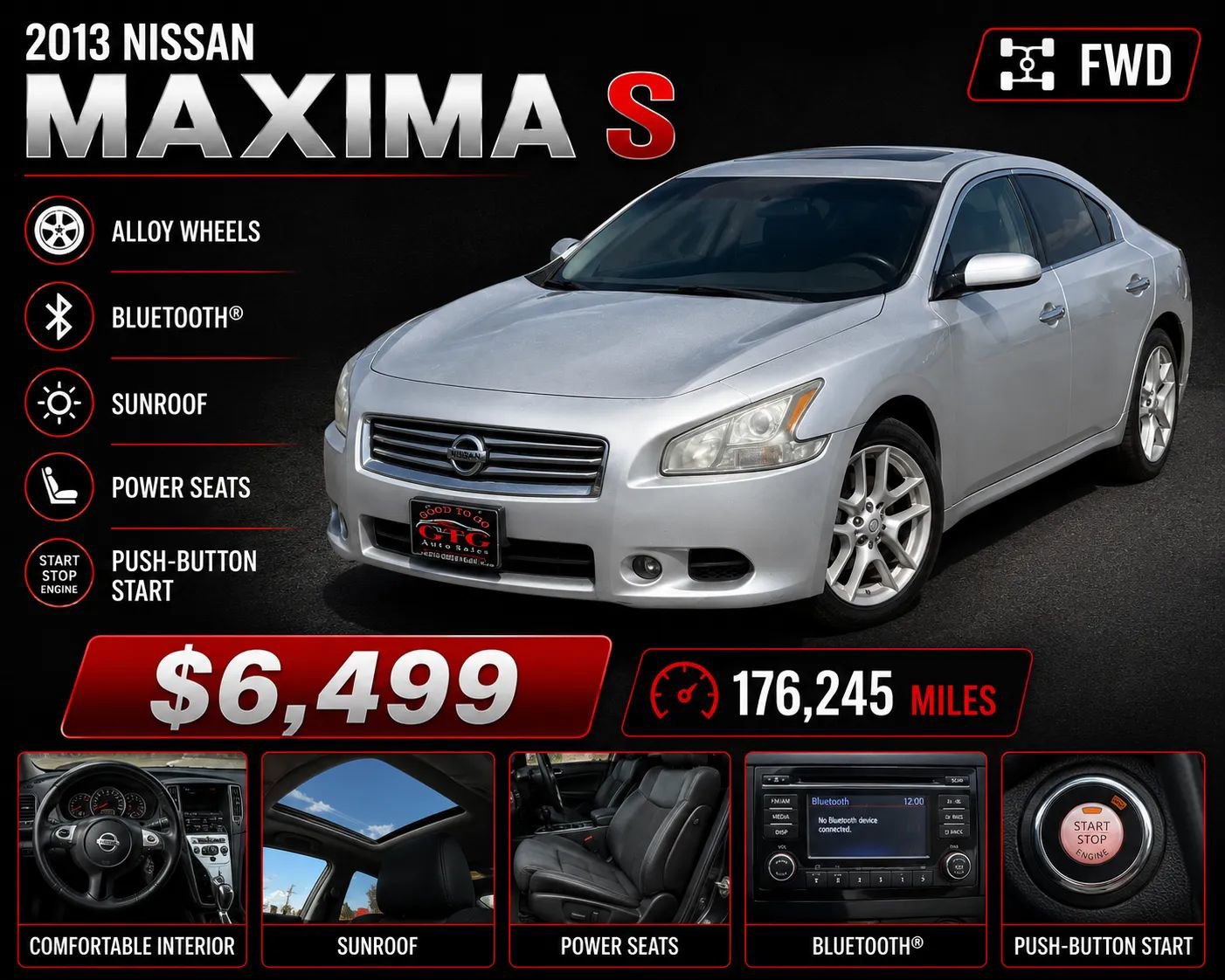 Used 2013 Nissan Maxima 3.5 S FWD image 1