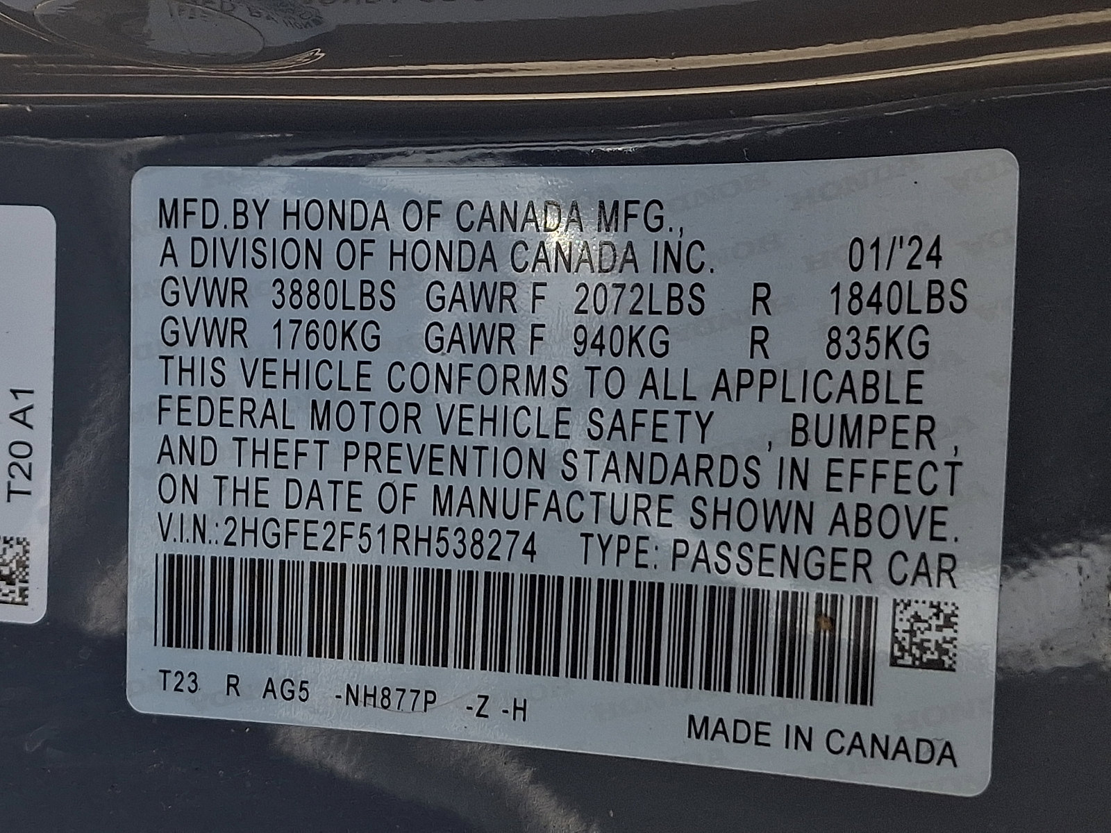 Used 2024 Honda Civic Sport image 26