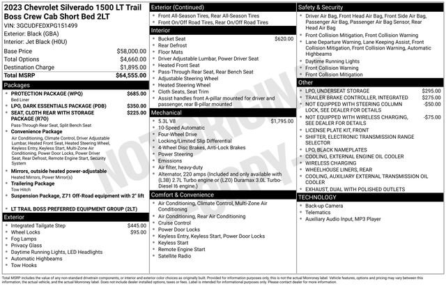 Used 2023 Chevrolet Silverado 1500 LT Trail Boss w/ Protection Package image 36