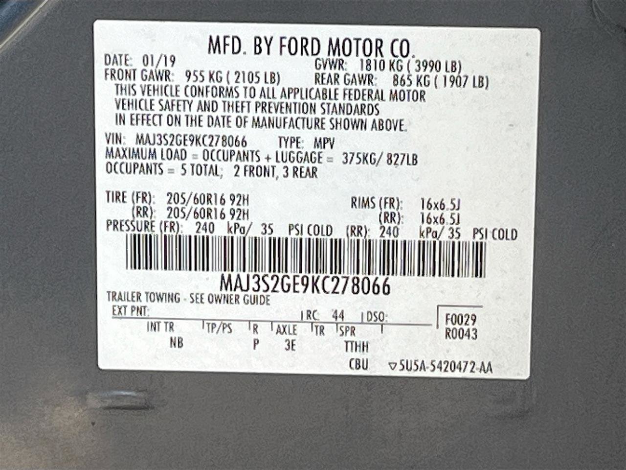 Used 2019 Ford EcoSport SE image 32