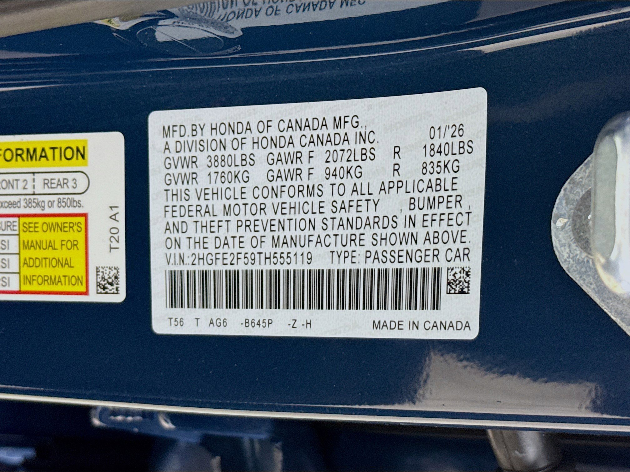 New 2026 Honda Civic Sport image 36