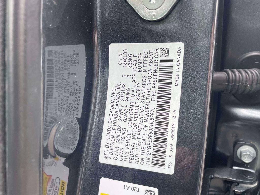 Certified 2025 Honda Civic Sport image 17