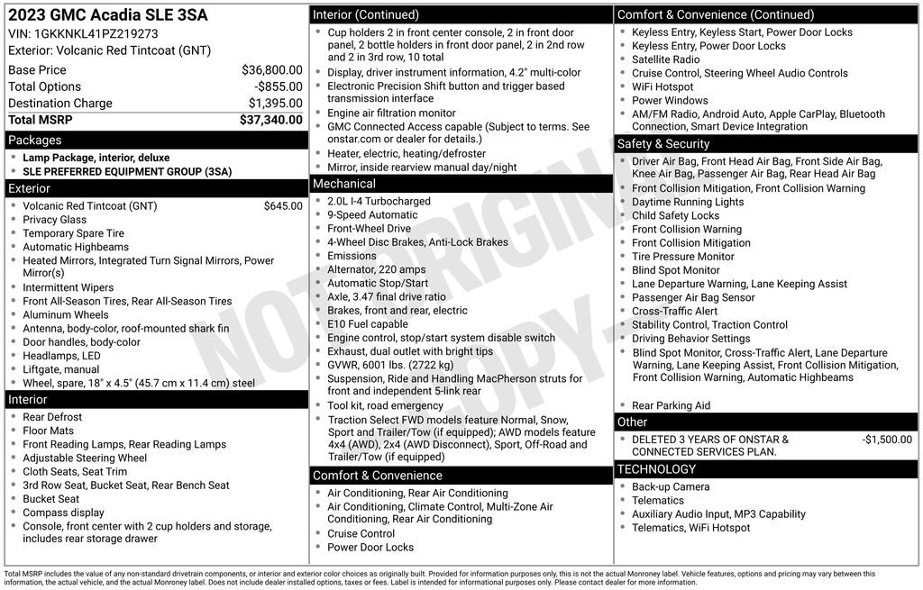 Used 2023 GMC Acadia SLE FWD image 5