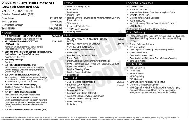 Used 2022 GMC Sierra 1500 SLT w/ SLT Premium Plus Package AWD/4WD image 16