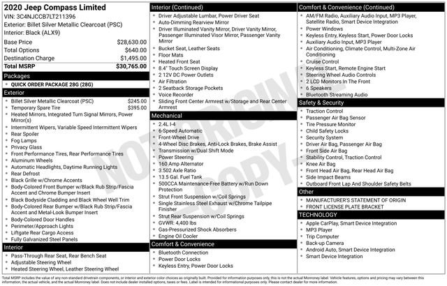 Used 2020 Jeep Compass Limited image 37
