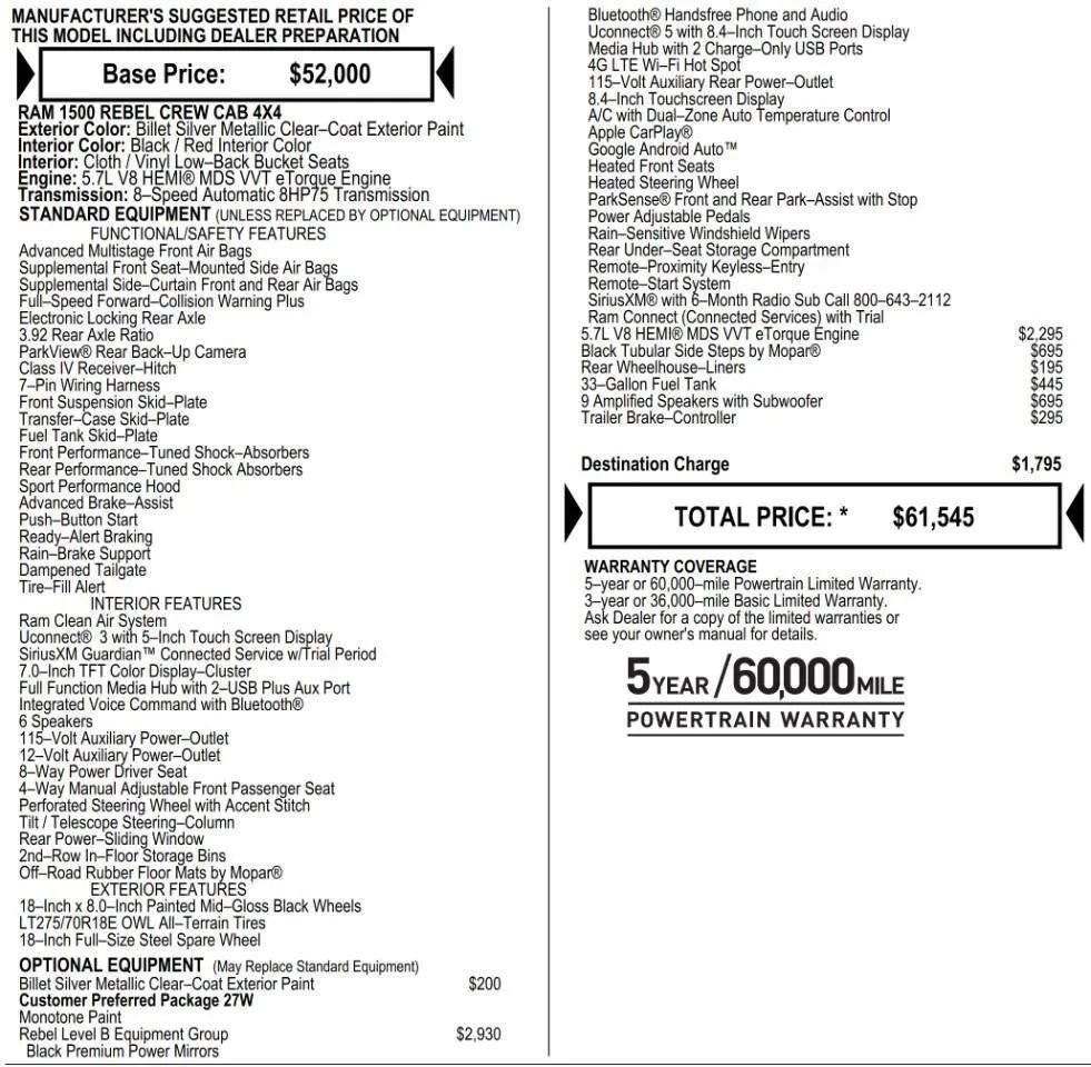 Used 2022 RAM 1500 Rebel w/ Rebel Level B Equipment Group image 9