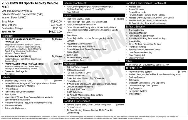 Used 2022 BMW X3 M40i image 10