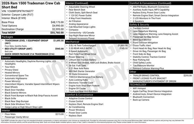 New 2026 RAM 1500 Tradesman AWD/4WD image 5