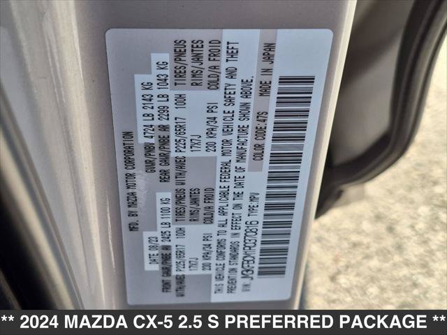 Certified 2024 MAZDA CX-5 AWD 2.5 S w/ Preferred Package image 23