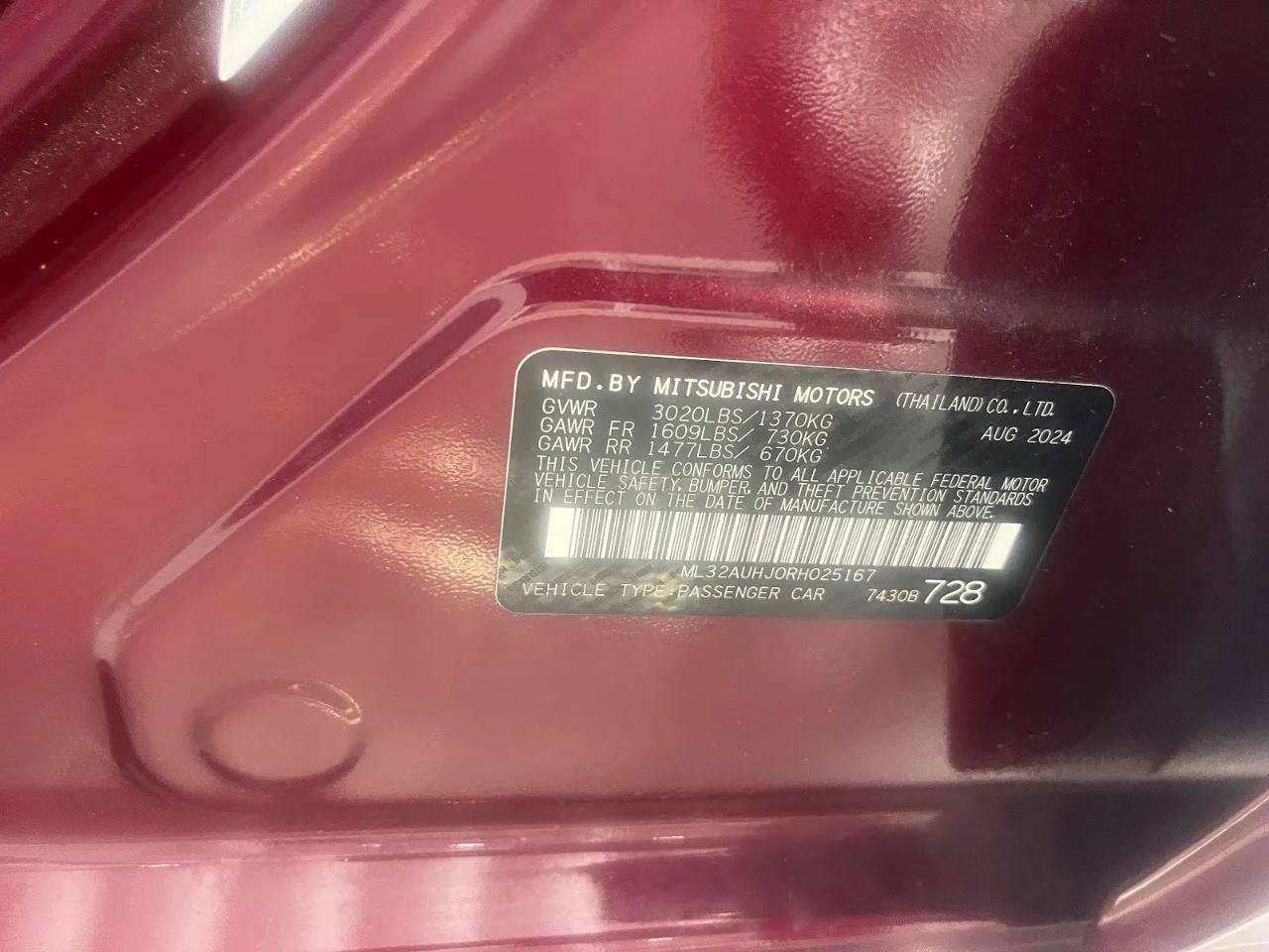 Used 2024 Mitsubishi Mirage ES FWD image 24