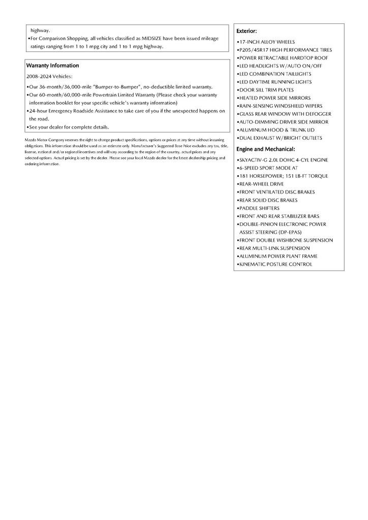 Used 2024 MAZDA MX-5 Miata RF Grand Touring image 6