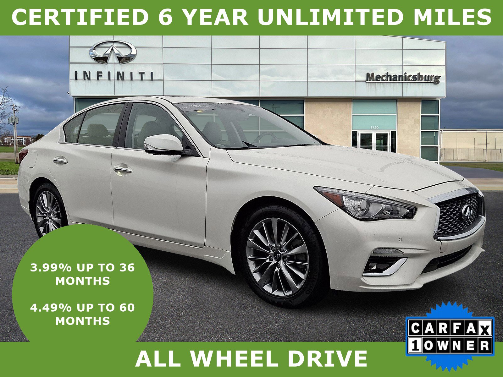 Certified 2022 INFINITI Q50 Luxe w/ Cargo Package image 1