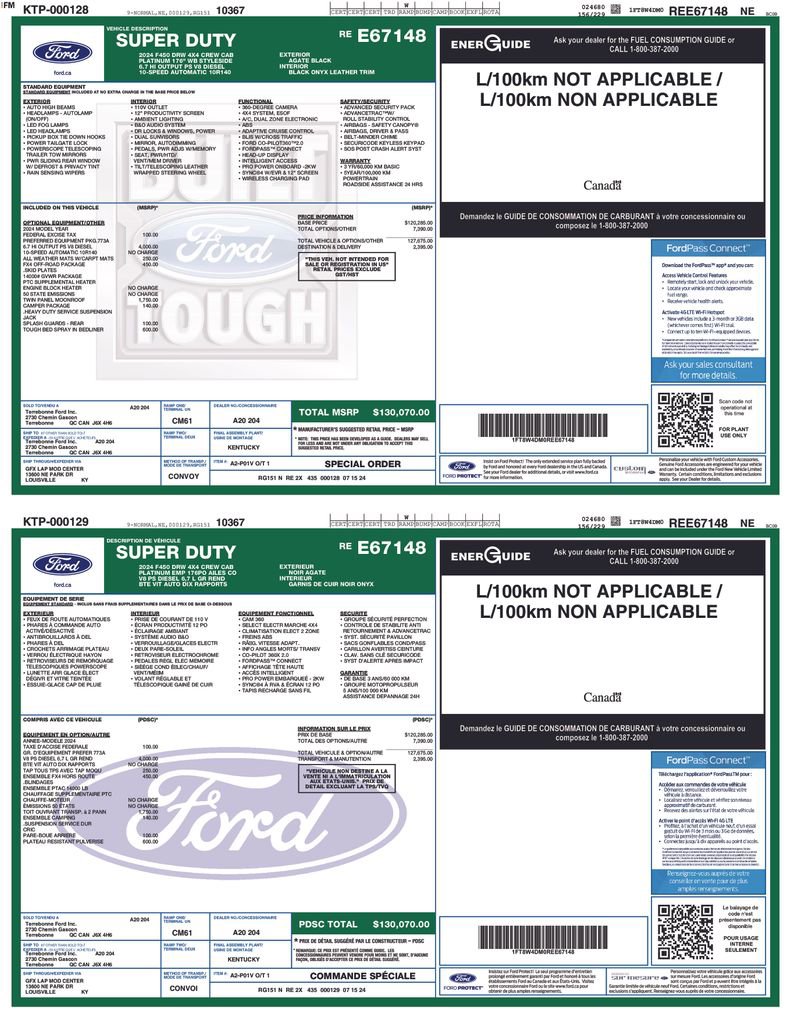 Used 2024 Ford F450 Platinum w/ FX4 Off-Road Package image 29