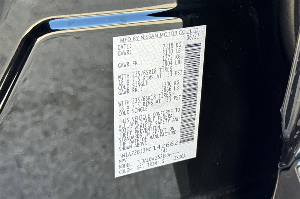 Used 2021 Nissan Murano SV w/ Cargo Package image 27